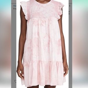 English Factory Dress tie dye pink